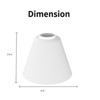 DORESshop 19 in. 3-Pack Antique White Vanity  Frosted  Glass Lampshade - 2 of 4