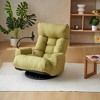 Vynxaria Bean Bag Seats: Adjustable Green Lounge Chair with 360-Degree Rotation - 3 of 4
