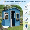 Wooden Playhouse for Kids Outdoor with Chalkboard,Wooden Kids Playhouse Cottage with Windows - 4 of 4
