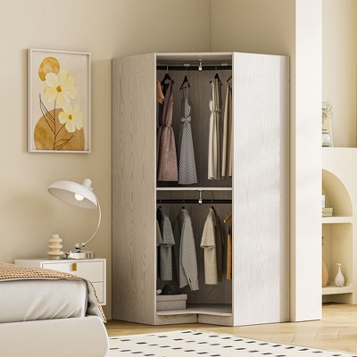 Polygon Corner Wardrobe, Gray