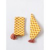 Storied Home Cotton Napkins with Floral Pattern and Tassels, Set of 4 - 2 of 2