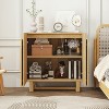 Bella Depot 31.5'' 2 door cabinet, Suitable for Bedroom, Living Room, Study-Natural - 4 of 4
