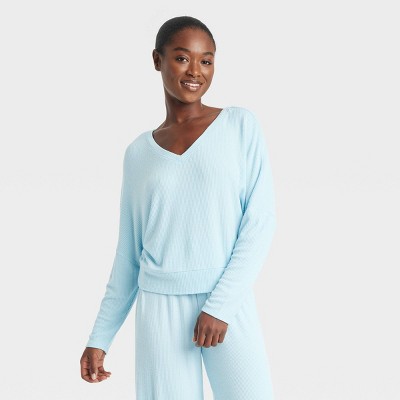 Image of Women's Cozy Ribbed Pullover - Auden™ Blue XXL
