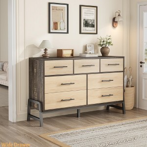 Freestanding 7 Dresser for Bedroom, 52" Wide Drawer Dresser with Storage, Wooden Closet Storage Chest - 1 of 4