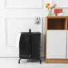 FONTOI 2-Tier Laundry Hamper, Large Clothes Basket Sorter with, Lid and Sorting Cards for Clothes & Toys Storage, Black, 16.5"*27.5"*18.1" - 4 of 4