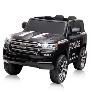 12V Ride on Car, Electric Ride on Vehicle Toy with 3 Speeds & Remote Control,  LED Lights, Music, Kids Ride on Car for Boys Girls - 1 of 4