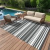 Outdoor Rug Waterproof Patio Rug, Reversible Plastic Outside Carpet, Striped Camping Straw Rugs, for RV Deck Balcony Backyard - 4 of 4