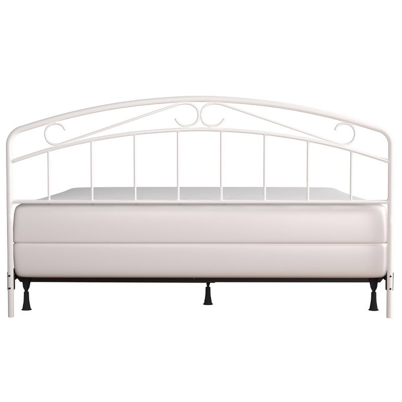 Jolie Metal Arched Scroll Design Headboard and Bed Frame White - Hillsdale Furniture, 5 of 14