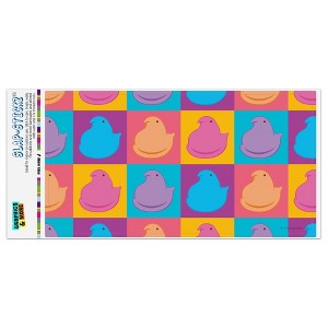 Peeps In Squares In Four Colors Automotive Bumper Sticker - 1 of 4