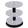 Azar Displays Three Tier Revolving Display 13.5"H x 11"Dia. - round slot 1"dia - 2 of 4