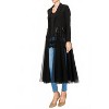 Women's Crop Blazer With Long Mesh Trimming - Origami - 3 of 4