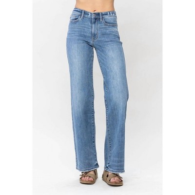 Women's Mid Rise Wide Leg Jeans - Judy Blue