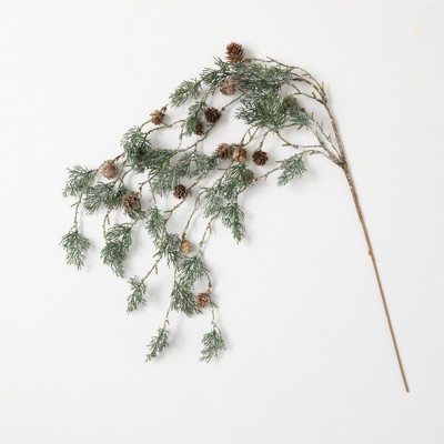 Sullivans Hanging Pine & Pinecone Artificial Stem 23"H Green