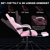 Recliner Video Gamer Chairs,Racing Computer Gaming Chairs with Massage Lumbar and footrest Adjustable Headrest for Office,Home-Tanpinhause - 4 of 4