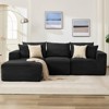 Sectional Sofa - L Shaped Boneless Cloud Couch with 67.5" Chaise, Reversible L/R Facing, No Assembly Required, Corduroy Fabric - 2 of 4