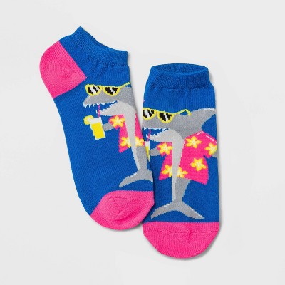 Women's Party Shark Low Cut Socks - Xhilaration™ Blue 4-10