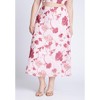 ELOQUII Women's Plus Size Floral Full Skirt - 22, Blooms Of Pink - 3 of 4