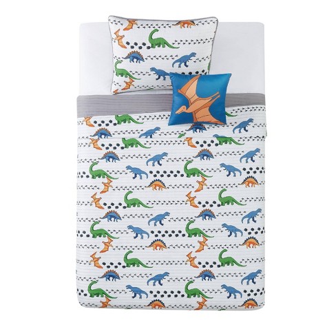 Sweet Home Collection Reversible Kids Dinosaur Quilt