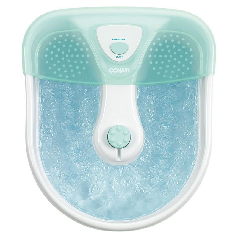 Conair Body Benefits Heated Bubbling Foot Spa Massager in Mint, 1 of 6