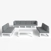 LayinSun 9-Piece Large Outdoor Modular L-Shaped Sectional Set with Coffee Table - 2 of 4