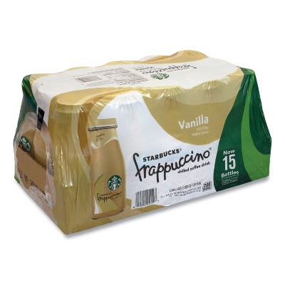 Starbucks Coffee Drink Frappuccino Vanilla - Case of 15 - 9.5 oz