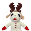 Multipet Holiday Lamb Chop with Reindeer Antlers Plush Dog Toy (13" Standing Lamb) - 2 of 3