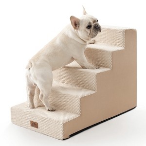 Cozy Kiss 5-Tier Extra-Wide Foam Pet Steps, Non-Slip Dog Stairs for High Beds & Sofas with Removable Washable Cover - 1 of 4