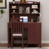 Vintage 40'' Home Executive Desk,Upholstered Chair Set,Computer Desk,4 Drawers & Storage Shelf, Office or Study,Bedroom,Living Room-Maison Boucle - 2 of 4