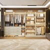 Besiost Set of 4 Closet Organizer System with Wood Drawers, 104-In Freestanding Wardrobe with Shoe Racks and Hnaging Rods - 2 of 4