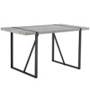 NicBex 55.1" Modern Rectangular Wood Dining Table 1.5" Thick Engineered Wood Tabletop with Metal Legs for Kitchen - 3 of 4