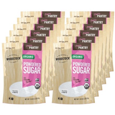 Woodstock Organic Powdered Sugar - Case of 12/16 oz