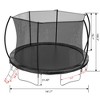 YONWAY 12FT Outdoor Trampoline, with Enclosure Net and Ladder, 400 LBS, Curved fence pole - 3 of 4