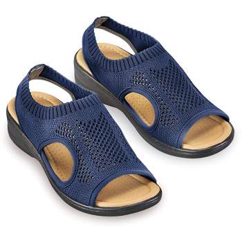 Collections Etc Stretch Slip On Sandals