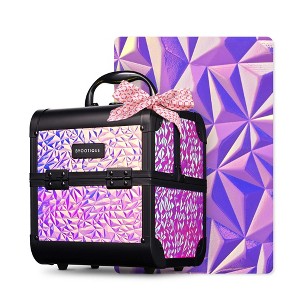 Byootique Makeup Train Case Cosmetic Organizer w/ Mirror Mermaid - 1 of 4