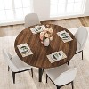 47" Round Dining Table, Industrial Dinner Table for 4 to 6, Wooden Kitchen Table with Sturdy Metal Frame, Circle Kitchen Table for Home （No Chairs） - 3 of 3