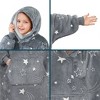PAVILIA Wearable Blanket Sweatshirt Kids Boy Girl, Warm Cozy Giant Hoodie, Fleece Faux Shearling Oversized Sweater, Big Pocket - 2 of 4