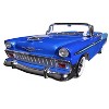 1956 Chevrolet Bel Air Convertible Dark Blue Metallic and Light Blue 1/18 Diecast Model Car by Road Signature - 2 of 4