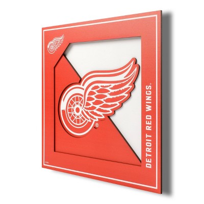 NHL Detroit Red Wings 3D Logo Series Wall Art - 12"x12"