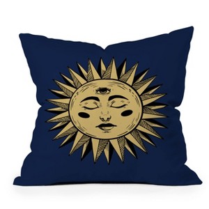 Deny Designs Avenie Vintage Sun Outdoor Throw Pillow Blue - 1 of 4