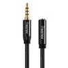 Insten 3.5mm Headphone Extension Cable, Male to Female, TRRS for Stereo Earphones with Microphone, 3 Feet, Black - 4 of 4