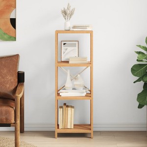 vidaXL 4-Tier Shelf 15.7 in.x11.8 in.x44.1 in. Solid Wood Oak - 1 of 4