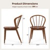 Costway Wooden Dining Chair Set of 2/4 with High Spindle Back Rubber Wood Legs Wide Seat - 3 of 4