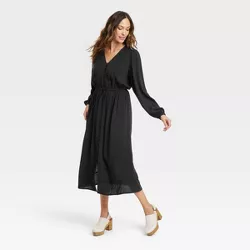 Women's Long Sleeve Button-Front Dress - Knox Rose™