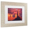 Trademark Fine Art - R W Hedge Fiery Castles Matted Framed Art - 3 of 4