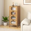 Tangkula 4-Drawer Dresser w/ Fluted Tempered Glass Drawers Mid Century Chest of Drawers - 2 of 4