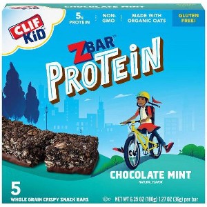 CLIF Kid ZBAR Protein Chocolate Mint Snack Bars 
 - 1 of 4