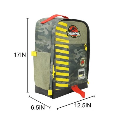 Jurassic Park Logo 16" Tan & Camo Backpack — фото 3