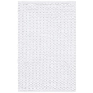 Olivia Textured Hatched Machine Washable Skid Resistant Bath Mat
