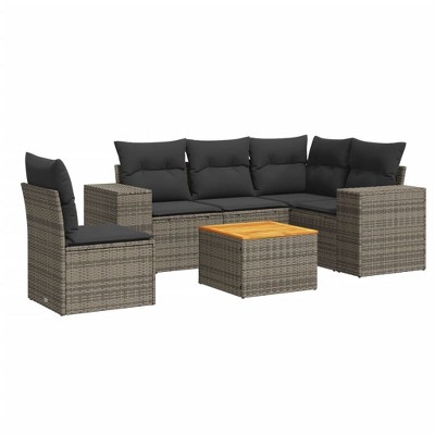 vidaXL Garden Sofa Set Grey