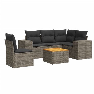 vidaXL Garden Sofa Set Grey - 1 of 4